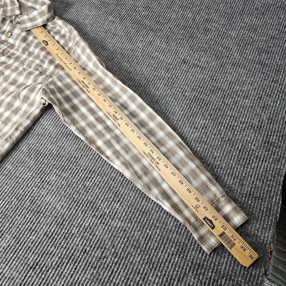 Columbia Shirt Mens XL Brown Gray Plaid Long Sleeve Button Front Lot 2 Casual - Picture 13 of 14